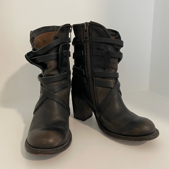 FREEBIRD BY STEVEN Baker Western Brown Burnished Leather Boot, Size 7 - Picture 2 of 5